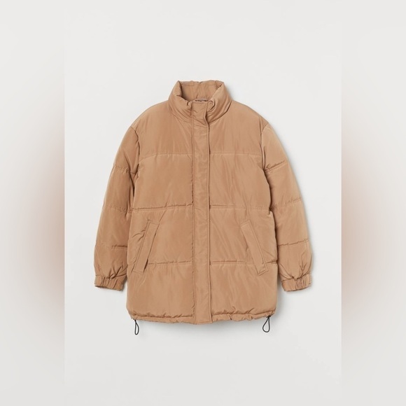 H&M Jackets & Blazers - H&M Oversized Beige Puffer Coat